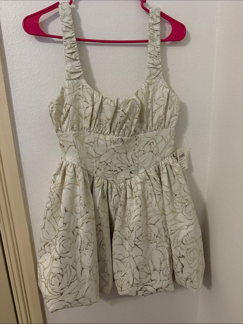 Windsor Ivory Glitter Rose Formal Dress for Girls